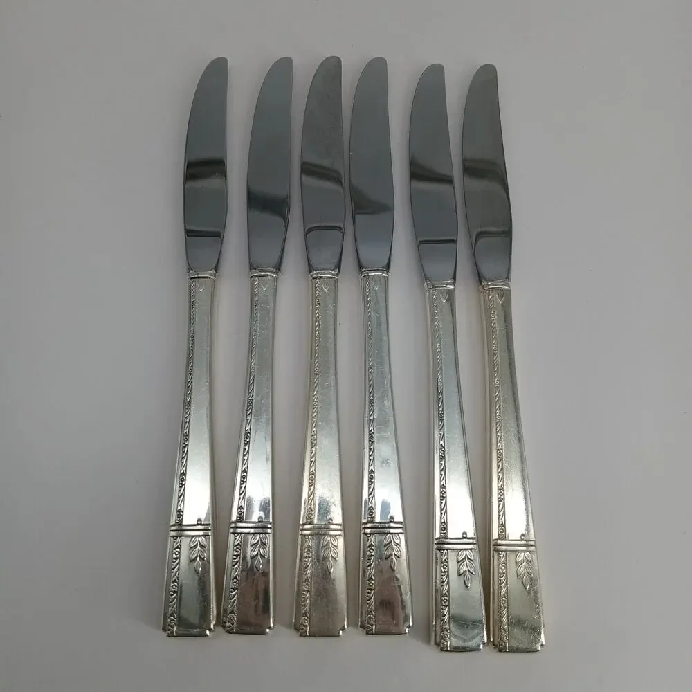 6X BK Oneida Prestige GRENOBLE Silverplate Butter Knives